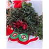 Image 4 : Christmas Lot: Wreath, Santa, Tree Stand, Book, Ribbon & Bows, Misc