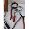 Image 3 : Wooden Storage Box, (4) Oil Filter Wrenches, Oil Filter Pliers