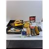 Image 1 : Drywall & Paint Lot: Putty Knives, Sanding Tools, Paint Roller & Tray, Misc