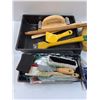 Image 2 : Drywall & Paint Lot: Putty Knives, Sanding Tools, Paint Roller & Tray, Misc