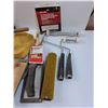 Image 4 : Drywall & Paint Lot: Putty Knives, Sanding Tools, Paint Roller & Tray, Misc