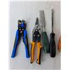 Image 3 : Tool Lot- Screwdrivers, Wirestripper, Tin Snips, Misc.