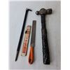 Image 3 : Tool Lot- Handsaw, File, Ball Pein Hammer- As Is, Misc.