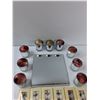 Image 4 : Assorted Items - Mice Cheese Picks With Holders, (9) Candles With Mirror, (6) Sets Sphere Candles