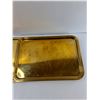 Image 2 : (2) Brass Metal Trays  - 20'' x 14'' - CANNOT SHIP