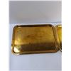 Image 3 : (2) Brass Metal Trays  - 20'' x 14'' - CANNOT SHIP