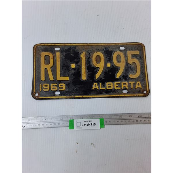 1969 Albertan License Plate