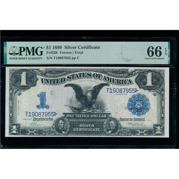1899 $1 Black Eagle Silver Certificate PMG 65EPQ