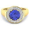 Image 2 : 14KT Yellow Gold 2.02ct Tanzanite and Diamond Ring