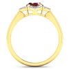 Image 4 : 14KT Yellow Gold 1.5ctw Ruby and Diamond Ring