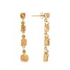 Image 2 : Plated 18KT Yellow Gold and Sterling Silver 5.40ctw Citrine Earrings