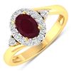 Image 1 : 14KT Yellow Gold 0.85ctw Ruby and Diamond Ring