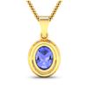 Image 3 : 14KT Yellow Gold 1.6ctw Tanzanite and Diamond Pendant