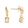 Image 2 : Plated 18KT Yellow Gold and Sterling Silver 0.51ctw Opal Earrings