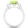 Image 4 : 14KT White Gold 2.02ctw Peridot and Diamond Ring