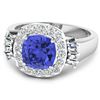 Image 3 : 14KT White Gold 1.99ct Tanzanite and Diamond Ring