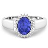 Image 2 : 14KT White Gold 1.09ct Tanzanite and Diamond Ring