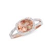 Image 2 : 14KT Rose Gold 1.74ct Morganite and Diamond Ring