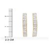 Image 3 : Plated 18KT Yellow Gold and Sterling Silver 0.25ctw Diamond Earrings