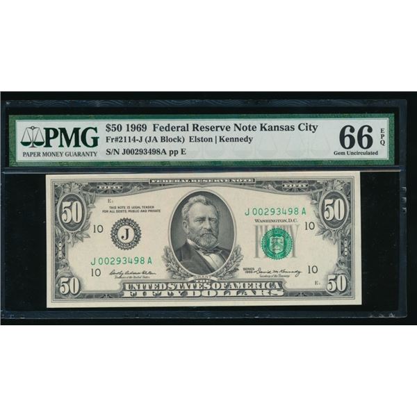 1969 $50 Kansas City FRN PMG 66EPQ