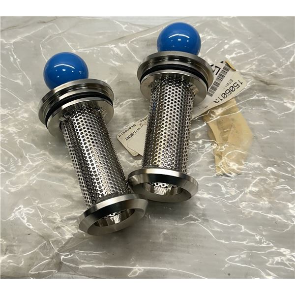 Lot of (2) Misc. In-Line Piping Strainers