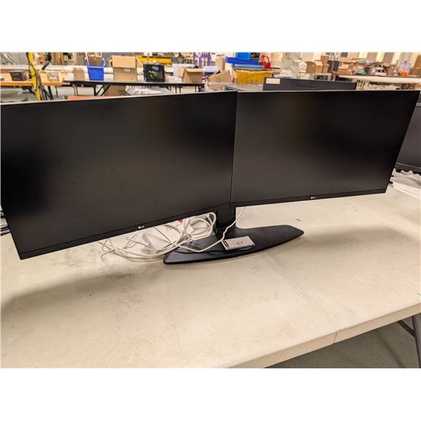 DOUBLE ÉCRANS 4K 27" LG 27UN850-W SUR SUPPORT DOUBLE