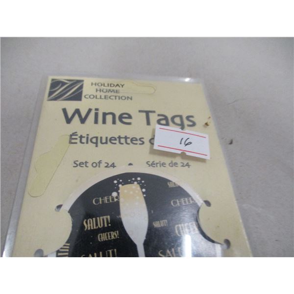PACKAGE OF WINE TAGS