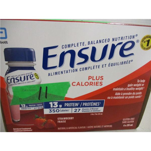 ENSURE STRAWBERRY PROTEIN PLUS DRINK (6 X 235 ML)