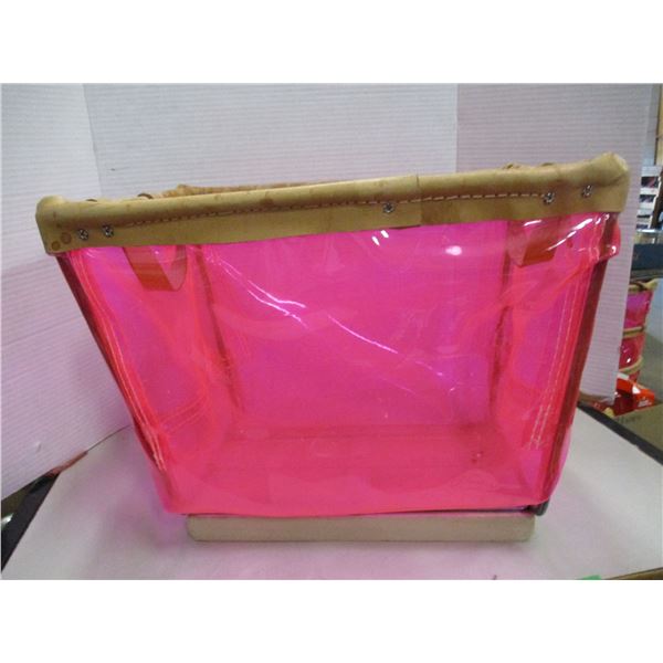 NEW:  VINYL HAMPER (APPROX. 14 X 14 X 17")