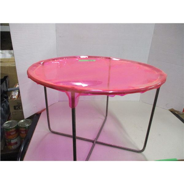NEW:  ROUND VINYL STOOL (APPROX. 16" X 12")