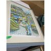 Image 1 : FRAMED PICTURE OF HOUSES (APPROX. 36 X 28")