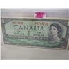Image 1 : 1954 CANADA POKER HAND SERIAL NUMBER $1 BILL