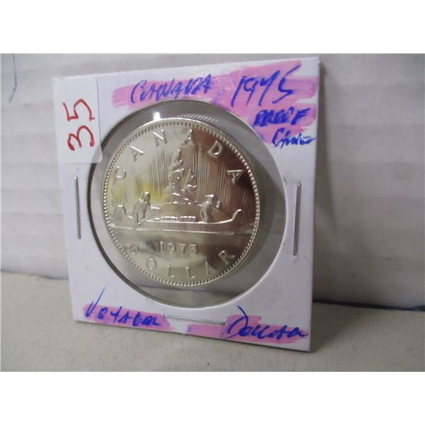 1976 PROOF CAMEO CANADA VOYAGER DOLLAR
