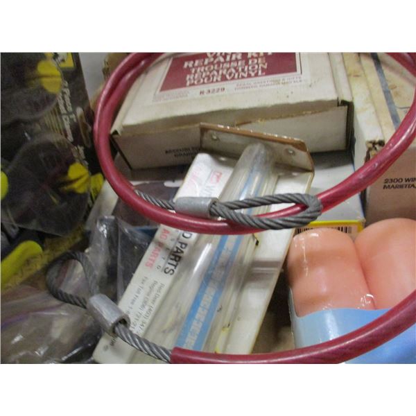 VINYL REPAIR KIT, RATCHET CLAMPS, TOOLS, MISC