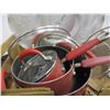 Image 2 : BOX C/W ASSORTED POTS & PANS