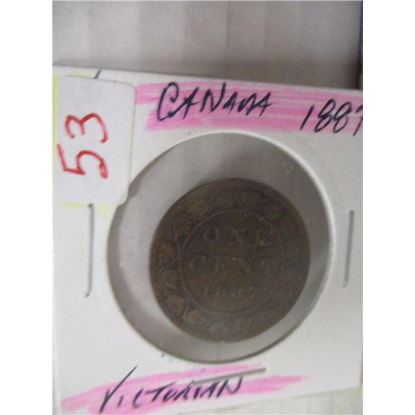 1887 VICTORIAN CANADA LARGE PENNY