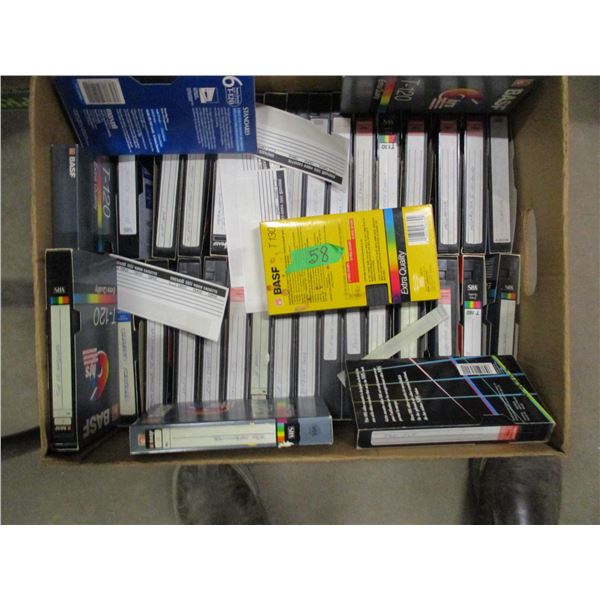 SEIZURE (AS IS):  BOX C/W ASSORTED VHS TAPES