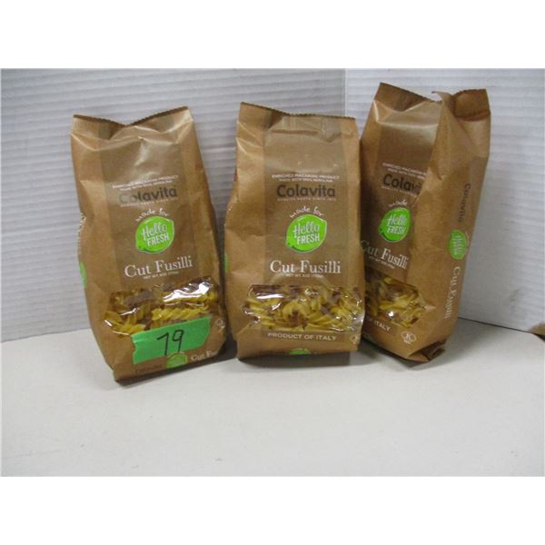 FREIGHT DAMAGE (AS IS):  HELLOFRESH CUT FUSILLI PASTA - 3 BAGS