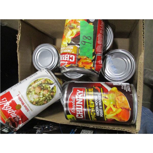 FREIGHT DAMAGE (AS IS):  CHUNKY & CAMPBELL'S SOUP (APPROX 10 CANS)