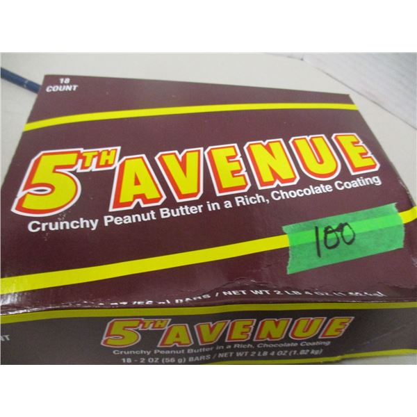 FREIGHT DAMAGE (AS IS):  FIFTH AVENUE CHOCOLATE BARS (18) - BOX