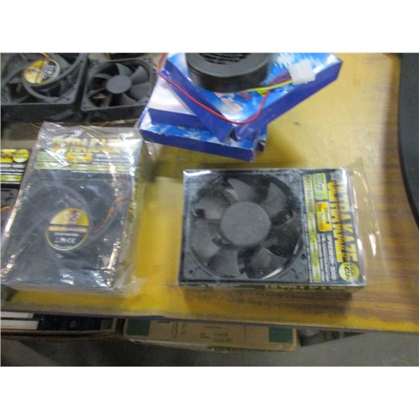 SEIZURE (AS IS):  BOX C/W ASSORTED FANS
