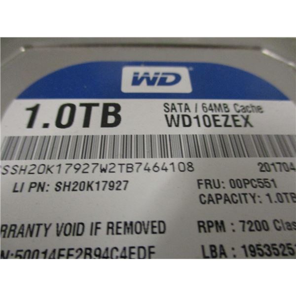 SEIZURE (AS IS):  1.0 TB HARD DRIVE