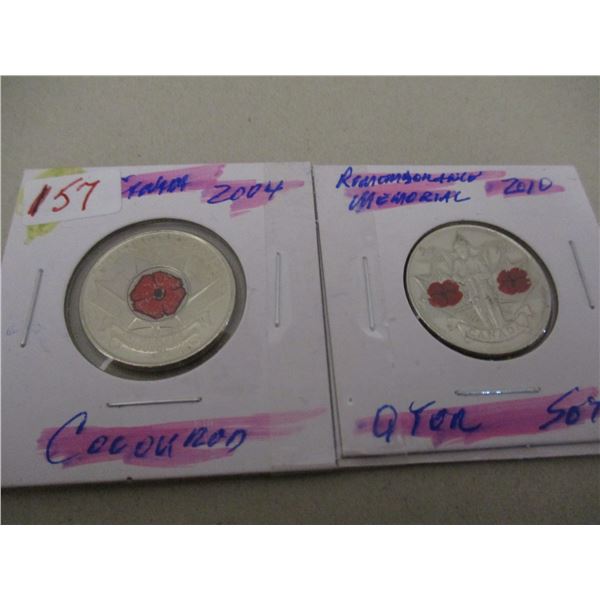 2004 - 2010 REMEMBRANCE MEMORIAL COLORED POPPY QUARTERS