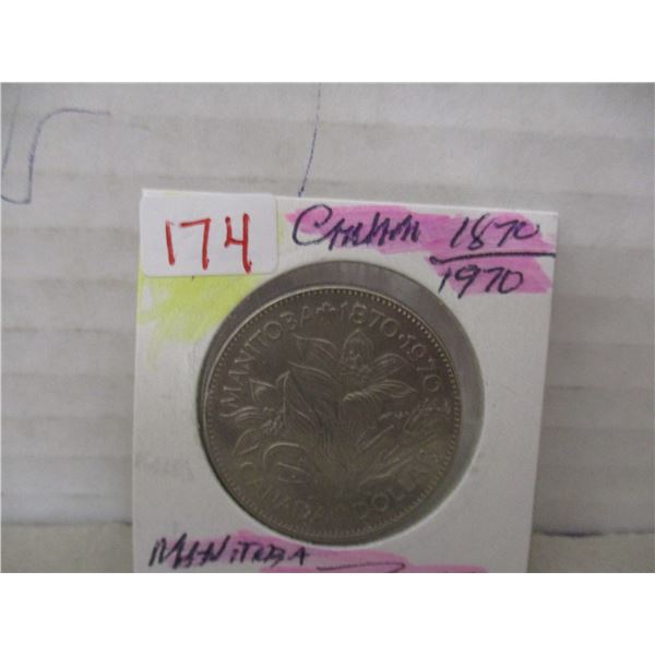 1870 - 1970 MANITOBA CANADA DOLLAR