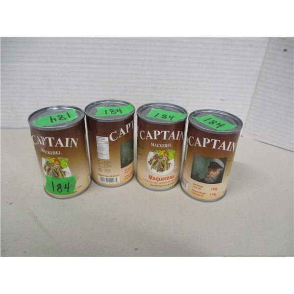 FREIGHT DAMAGE (AS IS):  MACKERAL (4 CANS X 155G)