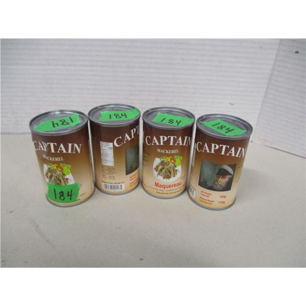 FREIGHT DAMAGE (AS IS):  MACKERAL (4 CANS X 155G)