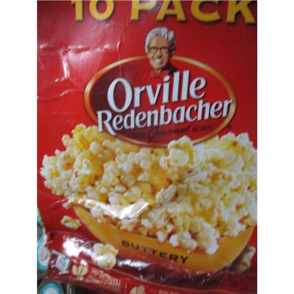 FREIGHT DAMAGE (AS IS):  BOX C/W POPCORN, CAKE MIX, ETC