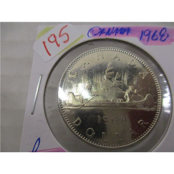 1968 PROOF CAMEO CANADA VOYAGER DOLLAR