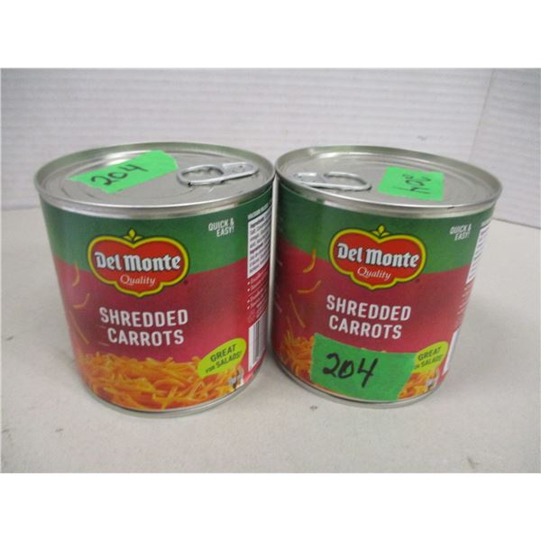 FREIGHT DAMAGE (AS IS):  SHREDDED CARROTS (2 CANS X 398 ML)