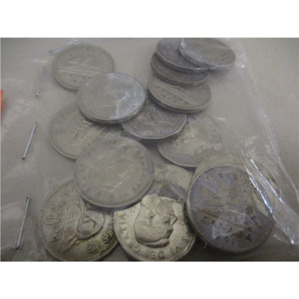 CANADIAN NICKELS RANGING FROM 1932 - 1951